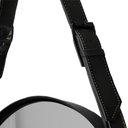 Ver imagem 4 de Espelho Decorativo Redondo com Moldura em Couro 55 cm Cor:Preto