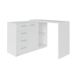Mesa Escrivaninha para Escritório Logan Artany Branca - 1