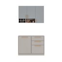 Ver imagem 2 de Cozinha Compacta Itatiaia Essence 120cm em Madeira Fendi-gris