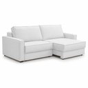 Ver imagem 1 de Sofá Sala de Estar Nilo Retratil Manual Bipartido 210cm 3 Lugares Bouclê Branco m1 - Monari Design
