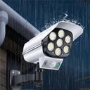 Ver imagem 4 de Luminaria Dummy Solar Camera Falsa Sensor Iluminaçao Externa Controle Segurança Luz Varanda Quintal 