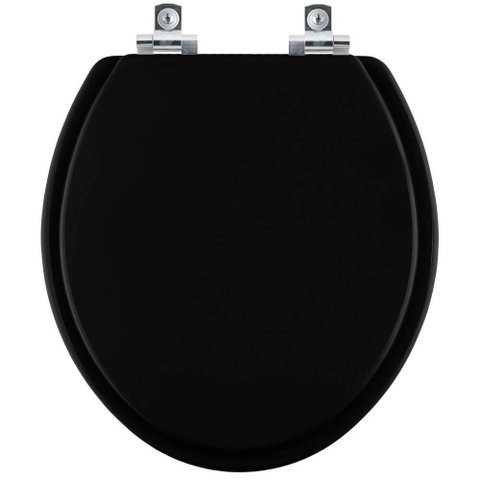 Assento Sanitário Soft Close Parati Preto para Vaso Logasa