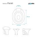 Ver imagem 3 de Assento Sanitário Soft Close Parati Preto para Vaso Logasa