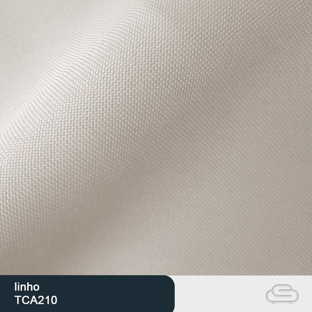 Sofá 2 Lugares 180cm Coin Pu Caramelo | Linho Off White - Sallar Home - 4