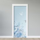 Ver imagem 1 de Adesivo de Porta - Flores e Borboletas