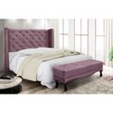 Ver imagem 3 de Cabeceira Cama Box Queen 160cm e Recamier Vicenza Veludo Uva S04 - D'Rossi