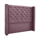 Ver imagem 1 de Cabeceira Cama Box Queen 160cm e Recamier Vicenza Veludo Uva S04 - D'Rossi