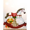 Estatueta Cavalo de Balanço Presentes Carrossel Resina 17cm - 3