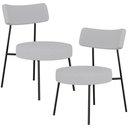 Ver imagem 1 de Kit 02 Poltronas Decorativas Para Sala De Estar Base Fixa Londres L02 Linho Cinza - Lyam Lyam Decor