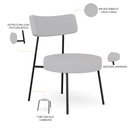 Ver imagem 4 de Kit 02 Poltronas Decorativas Para Sala De Estar Base Fixa Londres L02 Linho Cinza - Lyam Lyam Decor