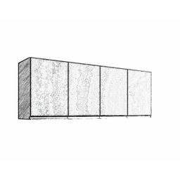 Armário Aéreo 4 Portas 1,50cm Andréia Cinza Mabi - 4