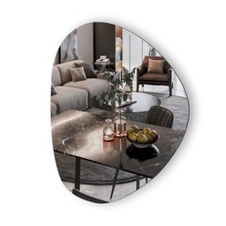Espelho Decorativo Orgânico Lapidado 70x58 Moderno - com Suporte para Fixação - 5