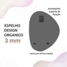 Espelho Decorativo Orgânico Lapidado 70x58 Moderno - com Suporte para Fixação - 2