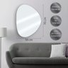 Espelho Decorativo Orgânico Lapidado 70x58 Moderno - com Suporte para Fixação - 3