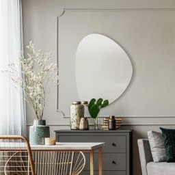 Espelho Decorativo Orgânico Lapidado 70x58 Moderno - com Suporte para Fixação - 1