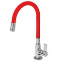 Ver imagem 1 de Torneira para Cozinha Leão Metais Linha Color Vermelho Bica Emborrachada