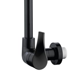 Torneira para Cozinha Bica Móvel ABS Herc Preto Tipo Parede - 4
