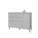 Ver imagem 6 de Jogo de Quarto Melinda Cinza 100 % mdf c/ Mesa de Apoio - Phoenix Baby