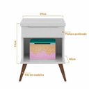 Ver imagem 4 de Jogo de Quarto Melinda Cinza 100 % mdf c/ Mesa de Apoio - Phoenix Baby