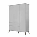 Ver imagem 5 de Jogo de Quarto Melinda Cinza 100 % mdf c/ Mesa de Apoio - Phoenix Baby