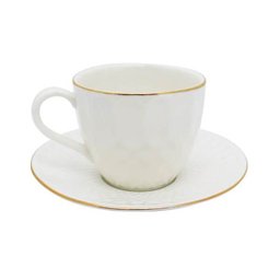 Jogo de Xícara para Chá Porcelana Sultan Gold 4 Unidades - Yazi - 2