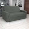 Sofá Cama 2 Lugares Com Braço Veludo Pavia Chumbo Palermo - 1