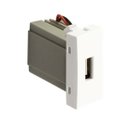 Ver imagem 1 de Módulo Pró tomada usb bivolt 1A/5Vcc branco Alumbra