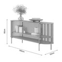 Ver imagem 3 de Aparador Vazado Arcus Base em Madeira Maciça Imbuia Mel