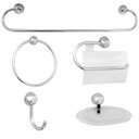 Ver imagem 1 de Kit para Banheiro Japi 05 Peças ABS Cromado com Kit Instalação