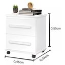 Ver imagem 3 de Mesa de Cabeceira (criado) Milão com Rodizio Branco