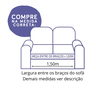 Capa protetora de sofá matelassê tamanho padrão 3 lugares 1,5 metros cor marrom - 2