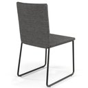Ver imagem 3 de Cadeira Decorativa Estofada para Sala de Jantar Preto Maya L02 Linho Cinza Escuro - Lyam Decor Decor
