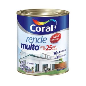 Tinta acrílica fosca Rende Muito branco 900ml Coral