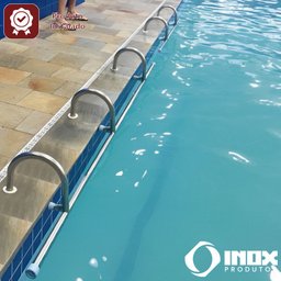 Barra de Apoio Inox para Hidroginástica - Modelo 08 - Inox 304 - 200 Cm - 7