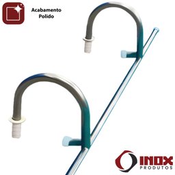 Barra de Apoio Inox para Hidroginástica - Modelo 08 - Inox 304 - 200 Cm - 6