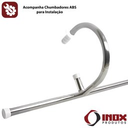 Barra de Apoio Inox para Hidroginástica - Modelo 08 - Inox 304 - 200 Cm - 4