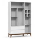 Ver imagem 2 de Guarda Roupa Infantil Nature Clean 3 Portas Branco Acetinado Eco Wood - Matic