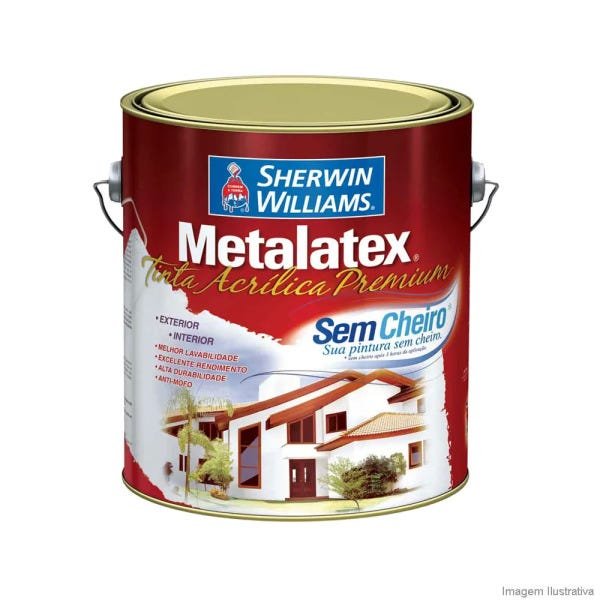 Tinta Látex MetaLátex acrílica fosco 3,2L marfin Sherwin Williams - 1