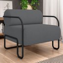 Ver imagem 2 de Kit 02 Poltronas Decorativa Pés Industrial Moscou K01 Bouclê Cinza - Lyam Decor