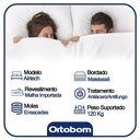 Ver imagem 3 de Cama Box Queen Bipartido Suede + Colchão Ortobom Airtech Molas Ensacadas 158x198x65 Marrom