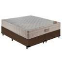 Ver imagem 1 de Cama Box Queen Bipartido Suede + Colchão Ortobom Airtech Molas Ensacadas 158x198x65 Marrom