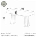 Ver imagem 2 de Conjunto Mesa de Jantar com 6 Cadeiras Estofadas e Encosto Palinha 100% MDF Dalla Costa