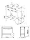 Ver imagem 3 de Carrinho Bar Porta Taças 110 cm:Hanover/Roble