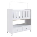 Ver imagem 1 de Mini Berço Moisés com Colchão 2 Gavetas Certificado Pelo Inmetro By 511 Branco - Completa Móveis com