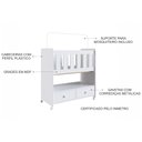 Ver imagem 3 de Berço com Colchão Moisés 2 Gavetas Branco Mobilia Store