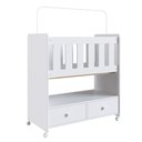 Ver imagem 1 de Berço com Colchão Moisés 2 Gavetas Branco Mobilia Store