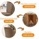 Ver imagem 6 de Mesa de Jantar Evora 120cm Mdf Canto Copo e com 4 Cadeiras Athenas