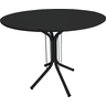 Mesa Jantar Redonda 80cm Preto Mdf Base 4 Apoio Isa - 1
