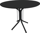 Ver imagem 1 de Mesa Jantar Redonda 80cm Preto Mdf Base 4 Apoio Isa