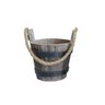 Cachepot de Madeira Balde Pequeno com Corda The Home - 1